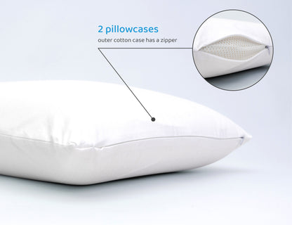 Talalay Natural Latex Pillow DreamLogix - Firm, King Size 33''x16''x6''