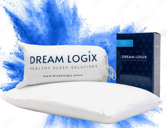 Talalay Natural Latex Pillow DreamLogix - Medium Soft, Queen Size 28''x16''x6''